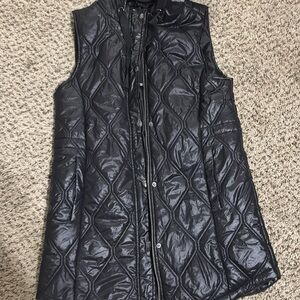Women's Black Quilted Vest